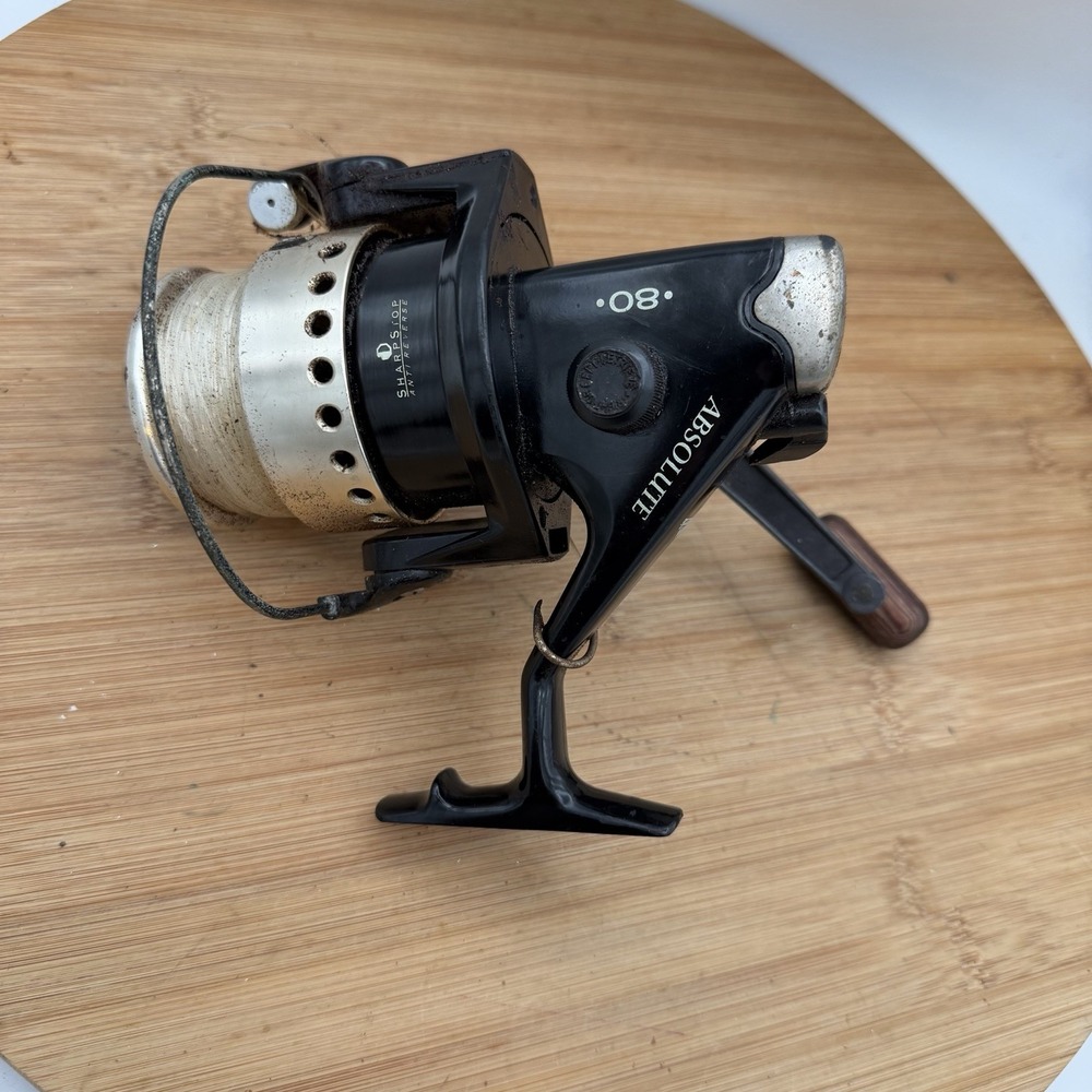Vtg Pinnacle Aboslute 80 spinning fishing reel by Silstar Sharpstop Anit Reverse